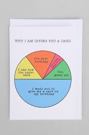 Pie Chart Birthday Card Urban Outfitters Birthday