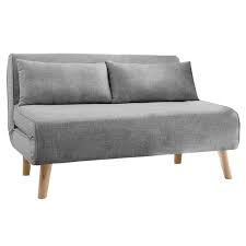 Sofia Faux Linen Loveseat Sofa Bed By