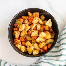 air fryer roasted carrots and potatoes