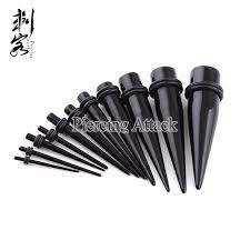 Us 23 93 Big Gauge Black Acrylic Ear Taper 14mm 25mm Free Shipping Wholesale In Body Jewelry From Jewelry Accessories On Aliexpress