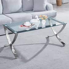 Vienna Clear Glass Coffee Table With