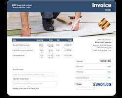 free flooring invoice template word