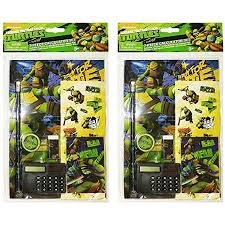 Set Of 2 Teenage Mutant Ninja Turtles 7 Piece Calculator School Supply Set Set Of 2