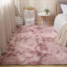 fluffy tie dye carpets for bedroom