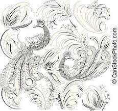 Monstera girl digital stamp / digi colouring page for scrapbooking and crafting. Tropical Wild Bird And Flowers Coloring Book For Adult And Older Children Coloring Page Outline Vector Illustration Canstock