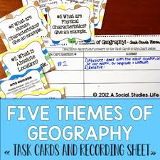 5 Themes Of Geography Activity Sheet Worksheets Tpt