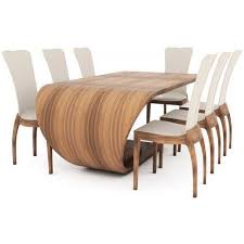 Maybe, you like something rustic. Wooden One Table Seven Chair Contemporary Dining Tables Set Rs 40000 Unit Id 19900009355