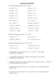 Trigonometric Equations Pdf