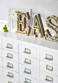 diy spring moss easter letters