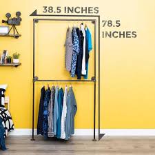 2 Tier Wall Mounted Clothing Rack Kit
