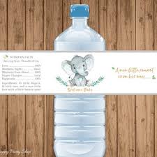 With all those tiny clothes and teeny toys, a baby shower is going to be fun! Elephant Water Bottle Labels Printable Purple Elephant Baby Etsy