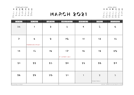 printable march 2021 calendar canada