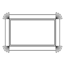 simple geometric frame png svg design