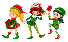 Three girls dressed in elf costume for Christmas - Download Free Vectors,  Clipart Graphics & Vector Art