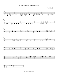 Trumpet Chromatic Scale Exercise Sheet Music For Piano