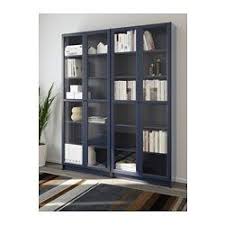 ikea bookcase with glass doors
