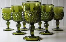 Green Glassware Vintage Green Glass