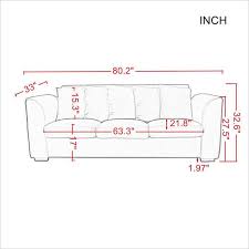 flared arm polyester straight sofa