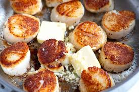 seared scallops with garlic basil er