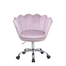 Article office chairs, in real life. Boyel Living Pink Velvet Swivel Office Desk Chair Shell Height Adjustable Accent Chair With 360 Castor Wheels Wf Hfsn 109p The Home Depot