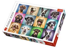 Modern pet portraits created from your pet's photo! Puzzle Funny Dog Portraits Trefl 10462 1000 Pieces Jigsaw Puzzles Humour And Satire Jigsaw Puzzle