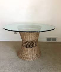 Wicker Rattan Round Dining Table