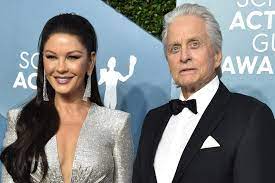 I don't need to tell you she is glamour personified. Michael Douglas Catherine Zeta Jones Share An Anniversary Kiss