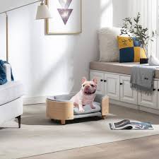 Dog Bed Pet Sofa With Solid Wood Legs