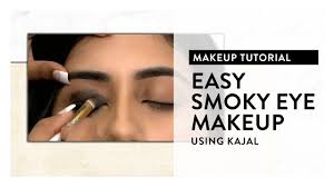 easy smokey eye makeup using kajal