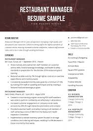 Resume format pick the right resume format for your situation. Restaurant Manager Resume Sample Tips Resume Genius