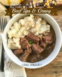 slow cooker beef tips gravy fit