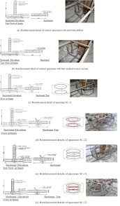 reinforced concrete beam with steel ring