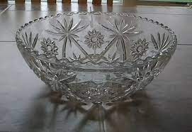 A Large Glass Serving Bowl In The Star