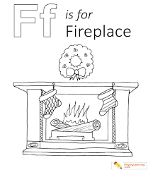 A fireplace anchors any room it's in, even if it doesn't actually work. F Is For Fireplace Coloring Page 01 Free F Is For Fireplace Coloring Page