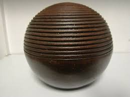 garden ceramic ornament sphere brown