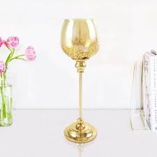 16 5 In Gold Glass Cup Votive Tealight