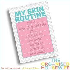Printable Kids Skin Care Routine Charts The Organised