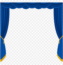 transpa blue curtains decor clipart