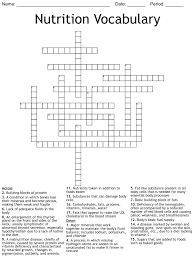 chapter 2 nutritional needs crossword