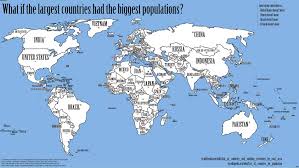 Si los países más poblados fueran los más grandes - Geografía Infinita