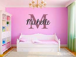 Pink Cheetah Monogram Name Girls Room