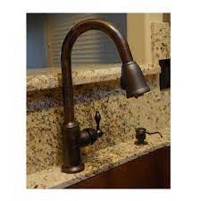 We offers copper kitchen sink faucet products. Premier Copper Single Handle Kitchen Faucet With Pull Out Sprayer Van Dyke S Restorers