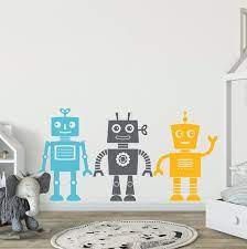 Robot Wall Decals For Kids Wall Decor