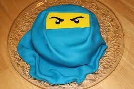 Blue Ninjago Birthday Fondant Cake