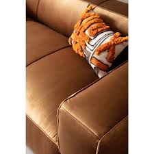 brown velvet sofa cubetto kare design