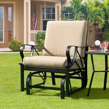 Patio Glider Rocking Chair With Thick