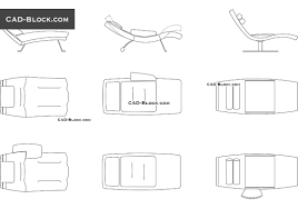 chaise lounge cad blocks free autocad