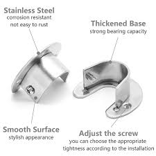 stainless steel closet rod end