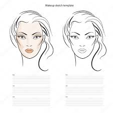 makeup sketch template beauty face