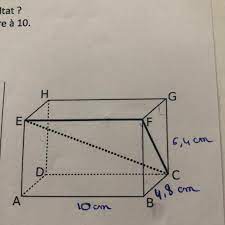 Volume Du Triangle - Bonjour pouvez vous m'aidez svp mercii 1.calculer FC 2. quelle est la  nature du triangle EFC ? - Nosdevoirs.fr